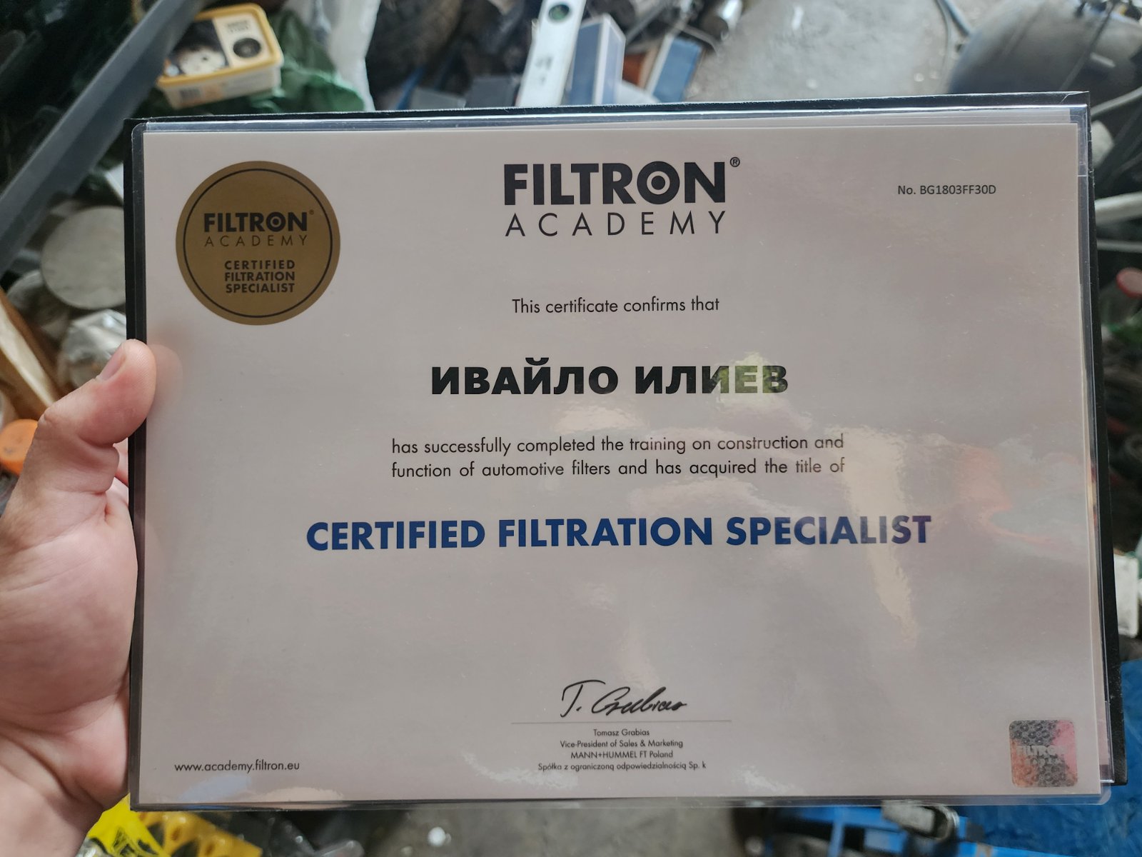 FILTRON Academy — Certified Filtration Specialist